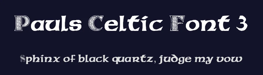 Pauls Celtic Font 3 by Tattoo Paul — Blackletter Font — thumbnail 2