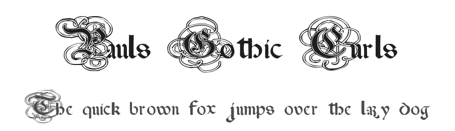 Pauls Gothic Curls by Tattoo Paul — Blackletter Font