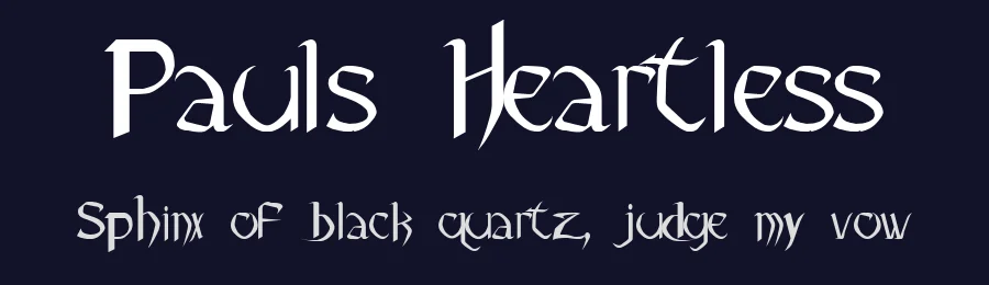 Pauls Heartless by Tattoo Paul — Blackletter Font — thumbnail 2