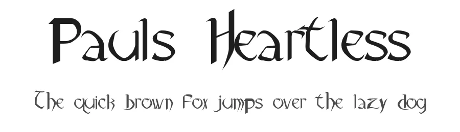 Pauls Heartless by Tattoo Paul — Blackletter Font