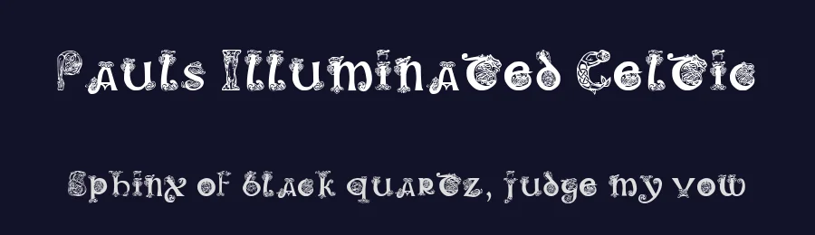 Pauls Illuminated Celtic by Tattoo Paul — Blackletter Font — thumbnail 2