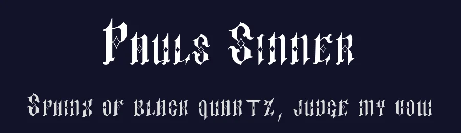 Pauls Sinner by Tattoo Paul — Blackletter Font — thumbnail 2