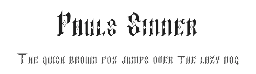 Pauls Sinner by Tattoo Paul — Blackletter Font