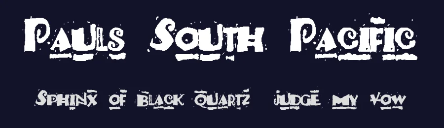 Pauls South Pacific by Tattoo Paul — Decorative Font — thumbnail 2