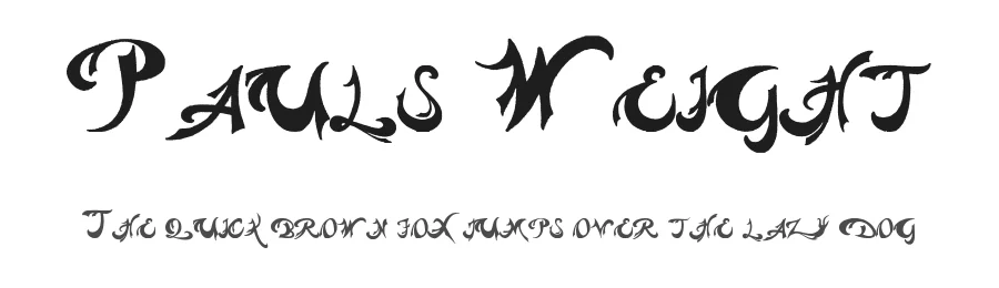 Pauls Weight by Tattoo Paul — Blackletter Font