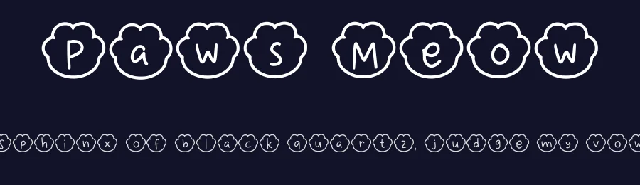 Paws Meow by Aisyah — Decorative Font — thumbnail 2