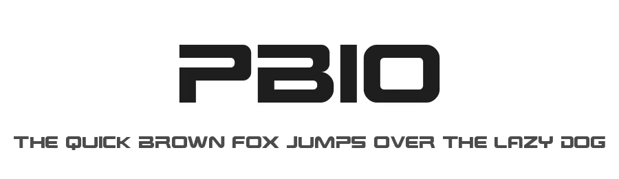 Pbio by Gregor Adams — Display Font