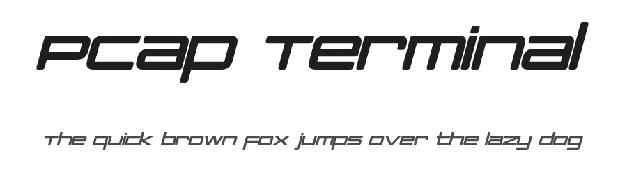 PCap Terminal by Pixel Sagas — Display Font