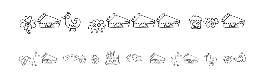 Pea Jelene's Doodles by Jelene Morris β Dingbats Font