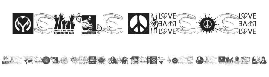 Peace Forever by Chanaka Liyanage — Dingbats Font