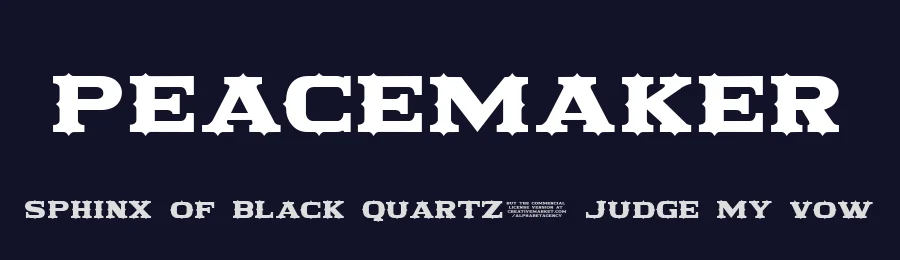 Peacemaker by Jonathan Swinn — Decorative Font — thumbnail 2