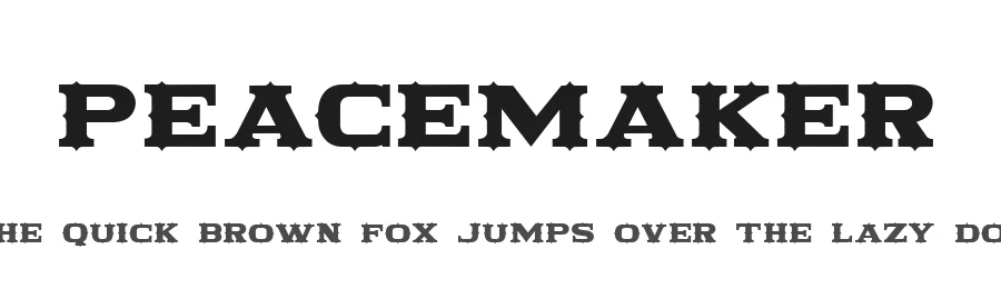 Peacemaker by Jonathan Swinn — Decorative Font