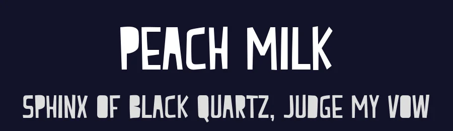 Peach Milk by Frederic — Decorative Font — thumbnail 2