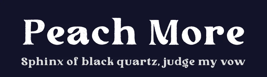 Peach More by Prioritype Co — Decorative Font — thumbnail 2