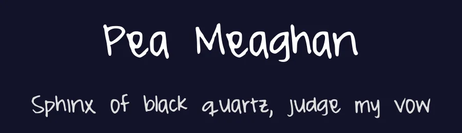 Pea Meaghan by Meaghan Wong — Script Handwritten Font — thumbnail 2