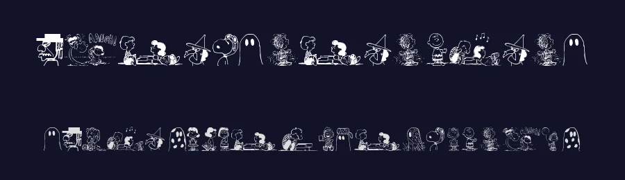 Peanuts Gang Dings by Jbs — Dingbats Font — thumbnail 2