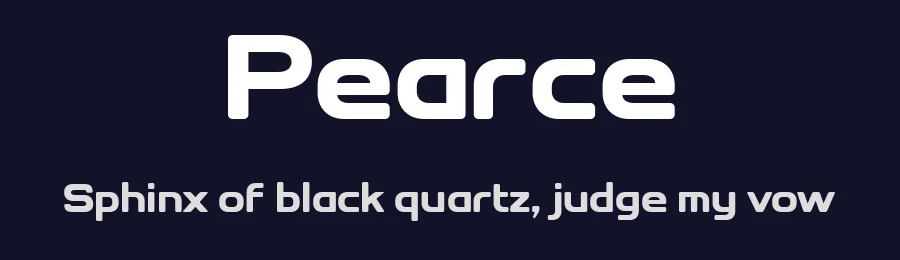 Pearce by Faqih Fawaji — Sans Serif Font — thumbnail 2