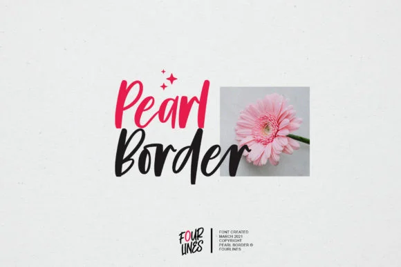 Pearl Border Font by Fourlines.design — Script Handwritten Font