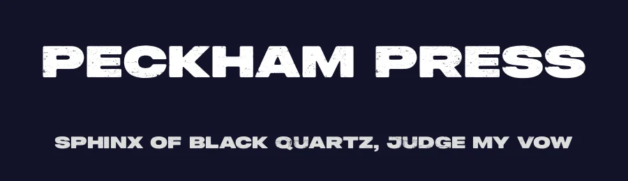 Peckham Press by Ellen Luff — Decorative Font — thumbnail 2
