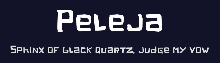 Peleja by Bruno  de Souza Leão — Decorative Font — thumbnail 2