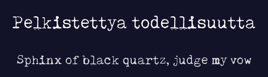 Pelkistettya todellisuutta by Juha Korhonen — Decorative Font — thumbnail 2