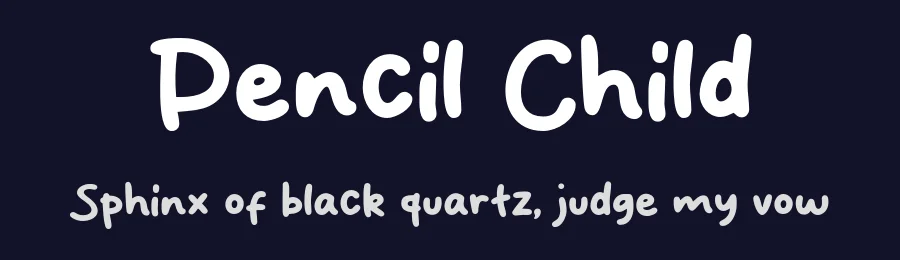 Pencil Child by Khurasan — Script Handwritten Font — thumbnail 2