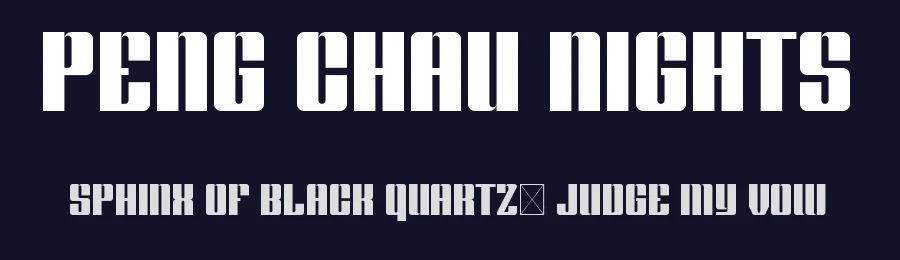 Peng Chau Nights by Damien Gosset — Sans Serif Font — thumbnail 2