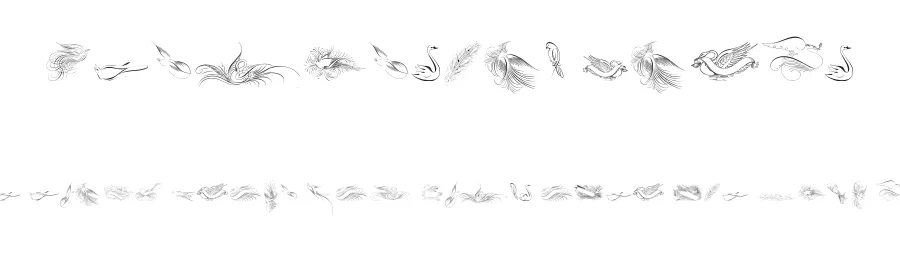 Penmanship Birds by Intellecta Design — Dingbats Font