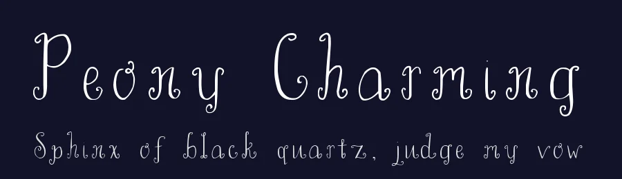 Peony Charming by Joelle Duff — Decorative Font — thumbnail 2