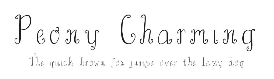 Peony Charming by Joelle Duff โ Decorative Font