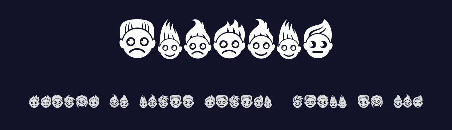 Peoples by Vladimir Nikolic — Dingbats Font — thumbnail 2
