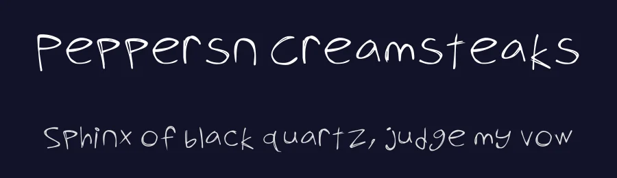 Peppersn Creamsteaks by Ik Zucc — Script Handwritten Font — thumbnail 2