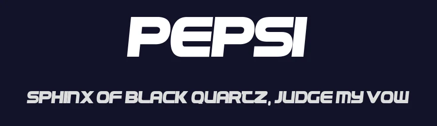 Pepsi by Jakub Degórski — Display Font — thumbnail 2