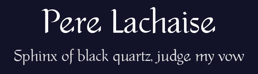 Pere Lachaise by Red Che — Sans Serif Font — thumbnail 2