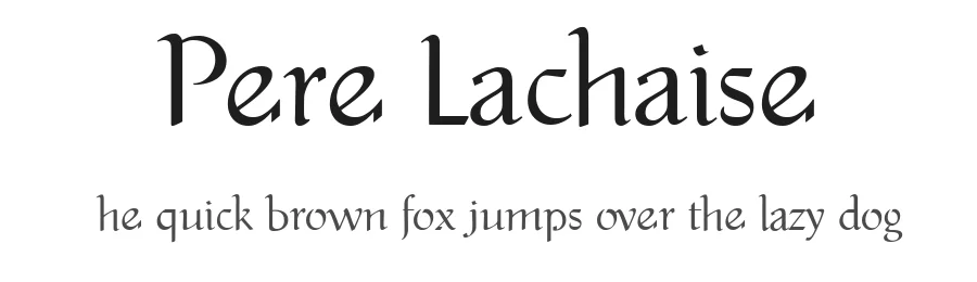 Pere Lachaise by Red Che — Sans Serif Font