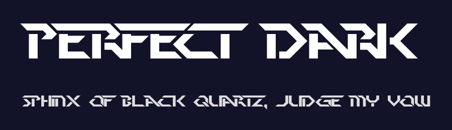 Perfect Dark by Ænigma — Display Font — thumbnail 2