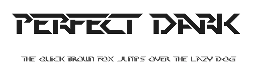 Perfect Dark by Ænigma — Display Font