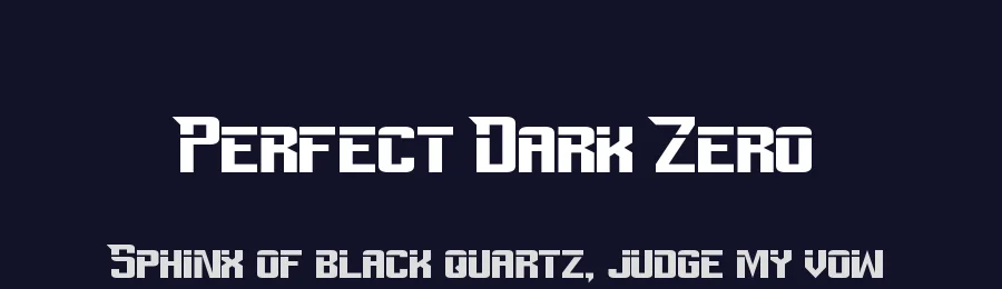 Perfect Dark Zero by Scott Nuss — Display Font — thumbnail 2