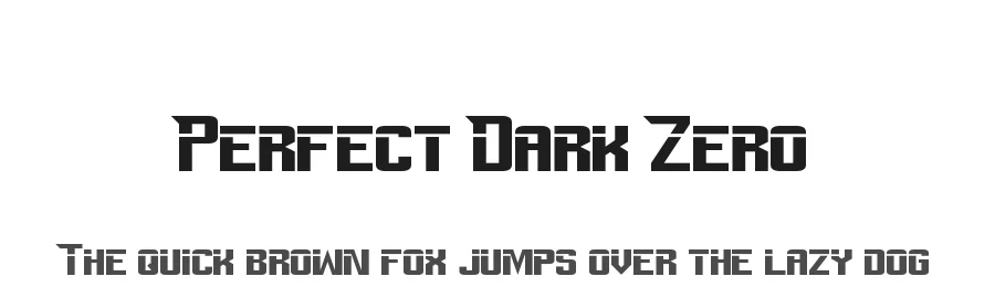Perfect Dark Zero by Scott Nuss β Display Font