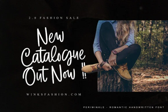 Periwinkle Font by Fourlines.design by Fourlines.design — Script Handwritten Font — thumbnail 4