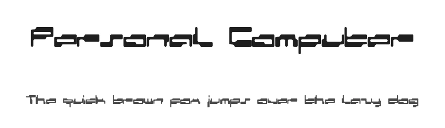 Personal Computer by Fenotype — Display Font