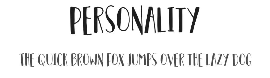 Personality by Pizzadude โ Decorative Font
