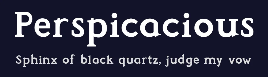 Perspicacious by Sharvanna Kenny — Serif Font — thumbnail 2