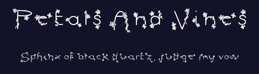 Petals And Vines by Junie Kim — Decorative Font — thumbnail 2