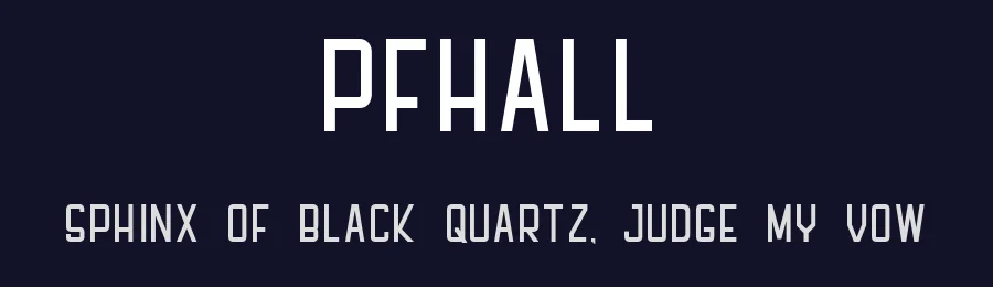 PFHall by Zoran Konjarski — Sans Serif Font — thumbnail 2
