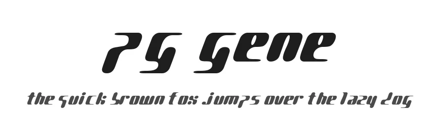PG Gene by Pop-Up Graphics β Display Font
