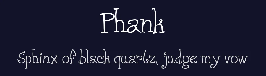 Phank by Meir Sadan — Decorative Font — thumbnail 2