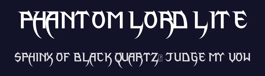 Phantom Lord Lite by James Stone — Blackletter Font — thumbnail 2