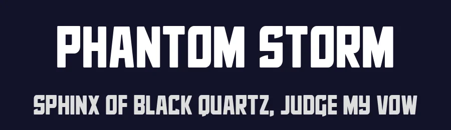 Phantom Storm by Iconian Fonts — Display Font — thumbnail 2