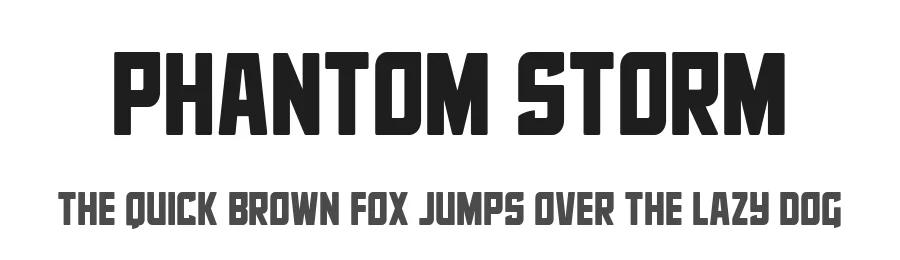 Phantom Storm by Iconian Fonts — Display Font
